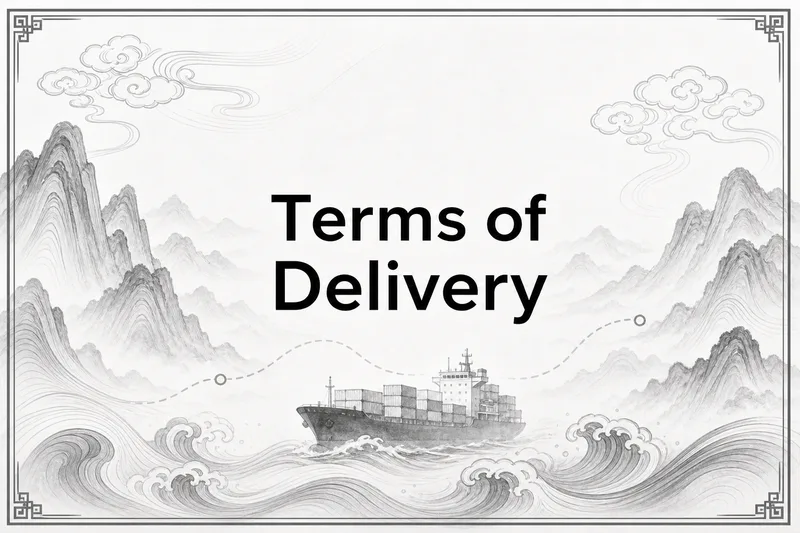 Terms of Delivery